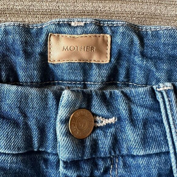 Mother high waisted ankle fray looker jeans 27 distressed - Picture 3 of 12